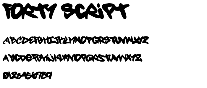 Forty Script font